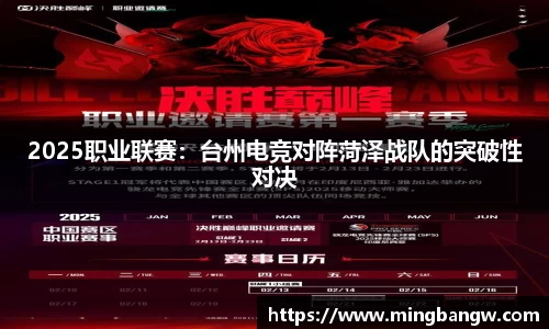 2025职业联赛：台州电竞对阵菏泽战队的突破性对决