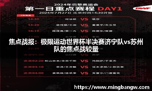 焦点战报：极限运动世界杯半决赛济宁队vs苏州队的焦点战较量